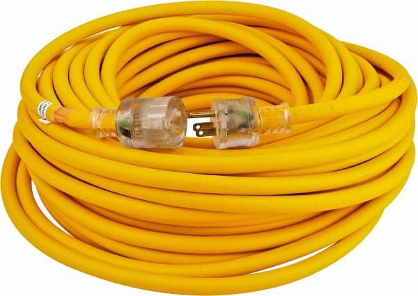 Southwire 1569SW0002 100, 14/3 Gauge/Conductors, Yellow Outdoor Extension Cord 