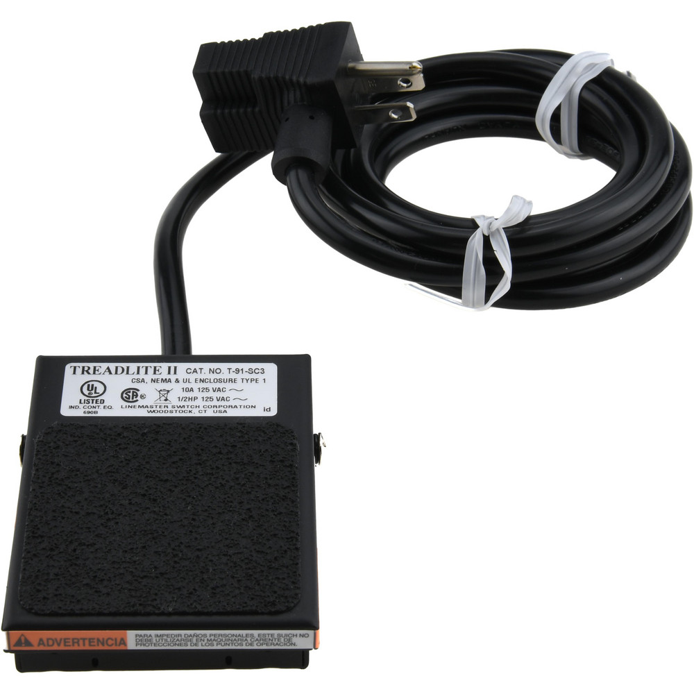 1 Treadle, 10 Amp, 1/2 hp, Momentary (MO), SPDT, Electric Foot Switch