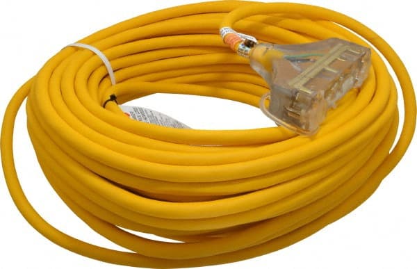 Orange Basics 12//3 Outdoor Extension Cord with 3 Outlets 2 Foot