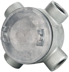 Thomas & Betts GUAX37-TB Electrical GUAX Box: Iron, Round, 3-1/2" OAW, 2.31" OAD Image