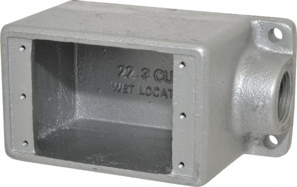 Thomas & Betts FD2-TB Electrical Device Box: Iron, Rectangle, 2-3/4" OAW, 1 Gang Image