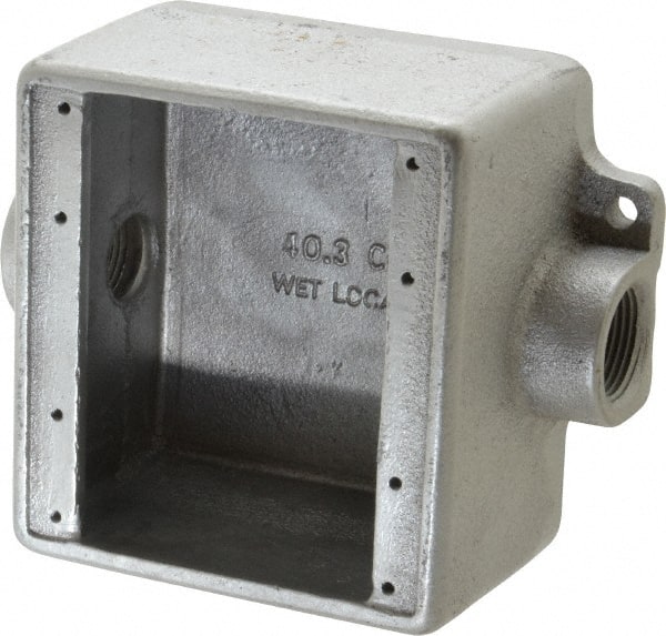 Thomas & Betts FDC222-TB Electrical Device Box: Iron, Rectangle, 2 Gangs 