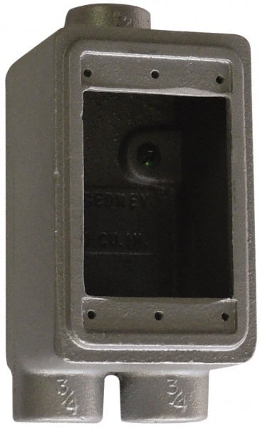 Electrical Outlet Box: Iron, Rectangle, 1 Gang