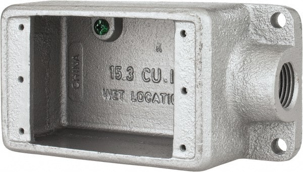Thomas & Betts FS1-TB Electrical Device Box: Iron, Rectangle, 2-3/4" OAW, 2" OAD, 1 Gang 