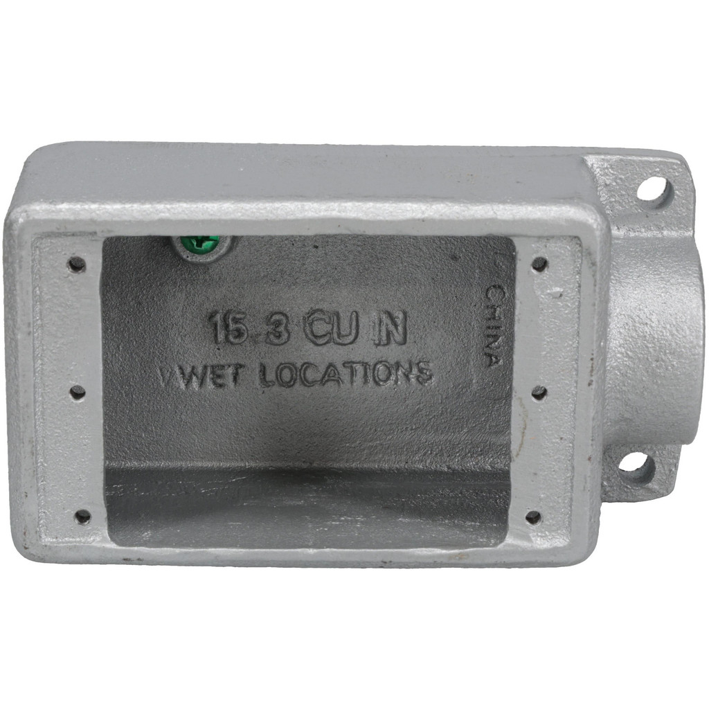 Cooper Crouse-Hinds - Electrical Outlet Box: Aluminum, Square, 4-1