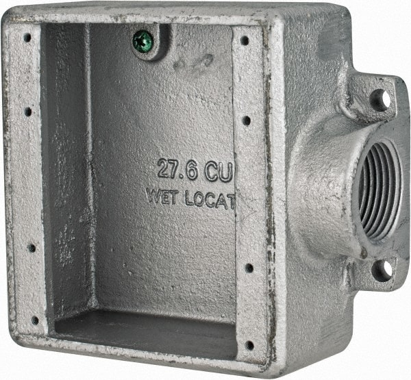 Thomas & Betts FS32-TB Electrical Device Box: Iron, Rectangle, 2-3/4" OAW, 2" OAD, 2 Gangs 