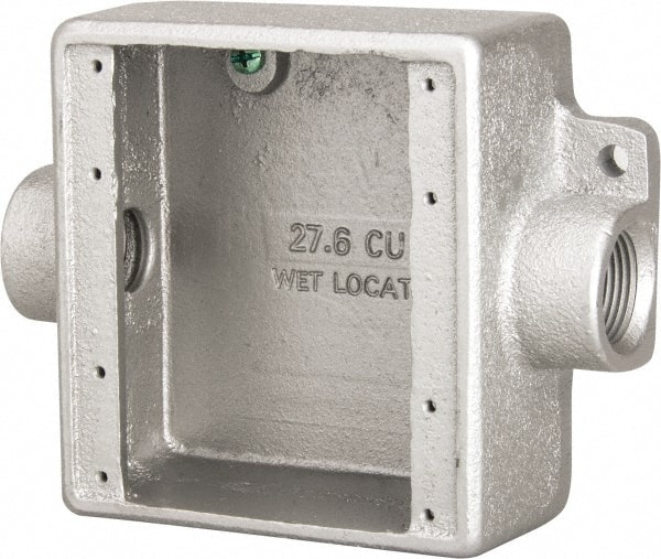 Thomas & Betts FSC222-TB Electrical Device Box: Iron, Rectangle, 4.63" OAH, 5.38" OAW, 2" OAD, 2 Gangs 