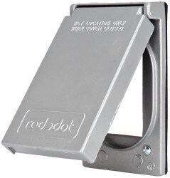 GFCI Receptacle Electrical Box Cover: Aluminum