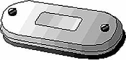 3/4 Inch Trade, Cast Iron Clip on Conduit Body Cover Plate