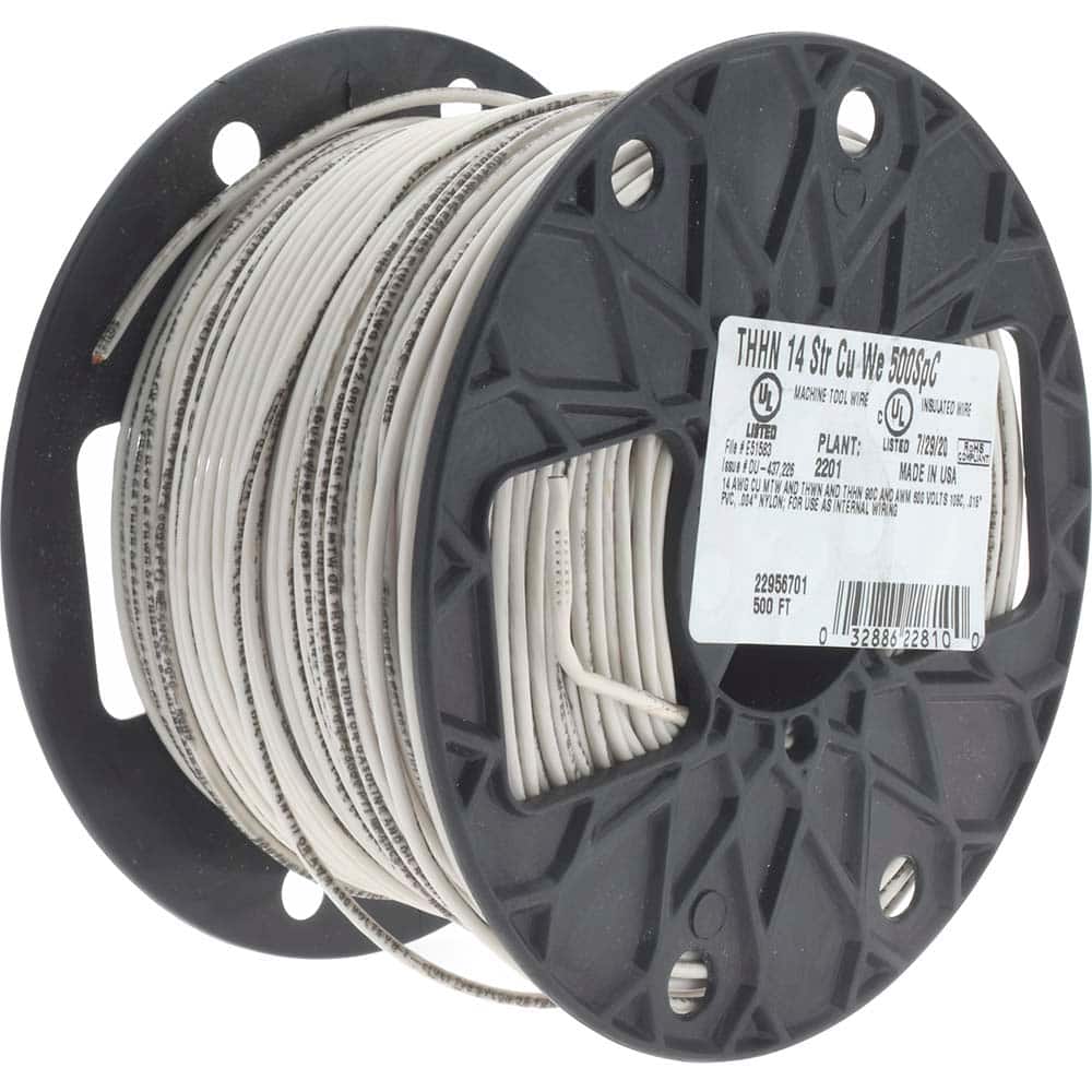 THHN/THWN, 14 AWG, 15 Amp, 500' Long, Stranded Core, 19 Strand Building Wire