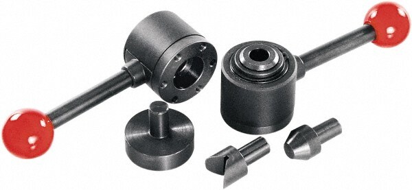 4,905 N Capacity, Through Hole Mt, One Hand, Ball Lever Actuation, Variable Stroke Straight Line Action Clamp