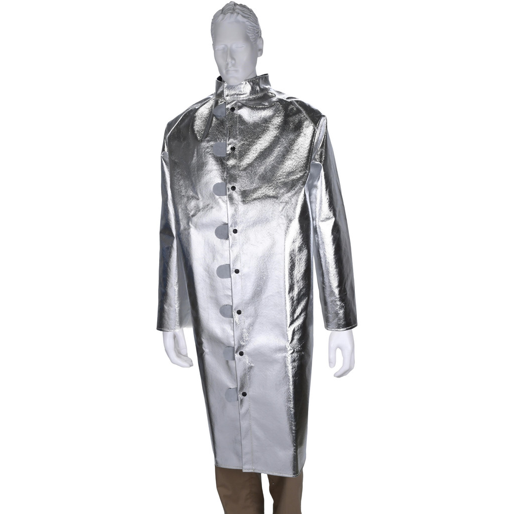 PRO-SAFE AL07-CK-50S Coat: Small, 36 to 38" Chest, Aluminized Kevlar, Snaps Closure Image