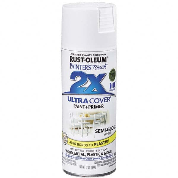 Rust-Oleum 1690830V Spray Paint, White, Flat, 12 oz
