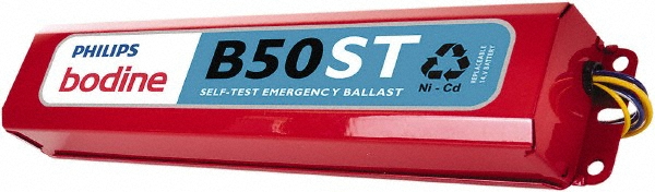 1 or 2 Lamp, 120-277 Volt, T8, T9, T10, T12, 4 Pin Long Compact Fluorescent Emergency Ballast - 0 to 39, 40 to 79, 80 to 119, 120 to 159, 160 to 199, 200+ Watt, 1400 Lumens, 90 min Run Time, 2 Inch Long  x 13-1/2 Inch Wide  x 2-1/2 Inch High