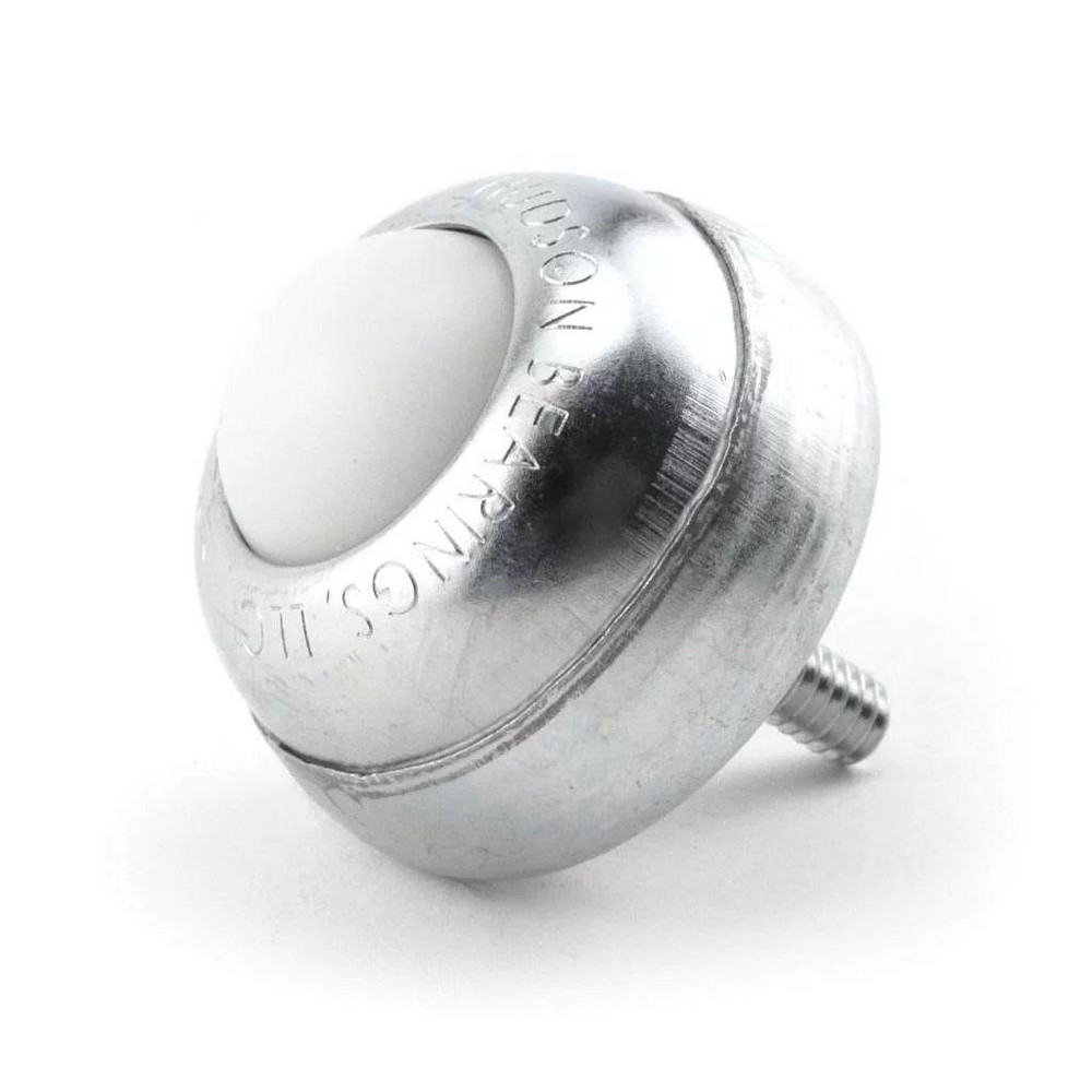 Hudson Bearing Ball Transfer 25.4 mm Ball Dia, Nylon, Round Base