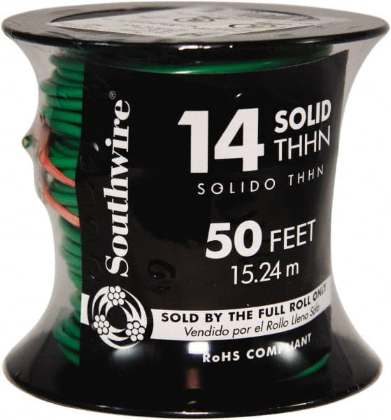 THHN/THWN, 14 AWG, 15 Amp, 50' Long, Solid Core, 1 Strand Building Wire