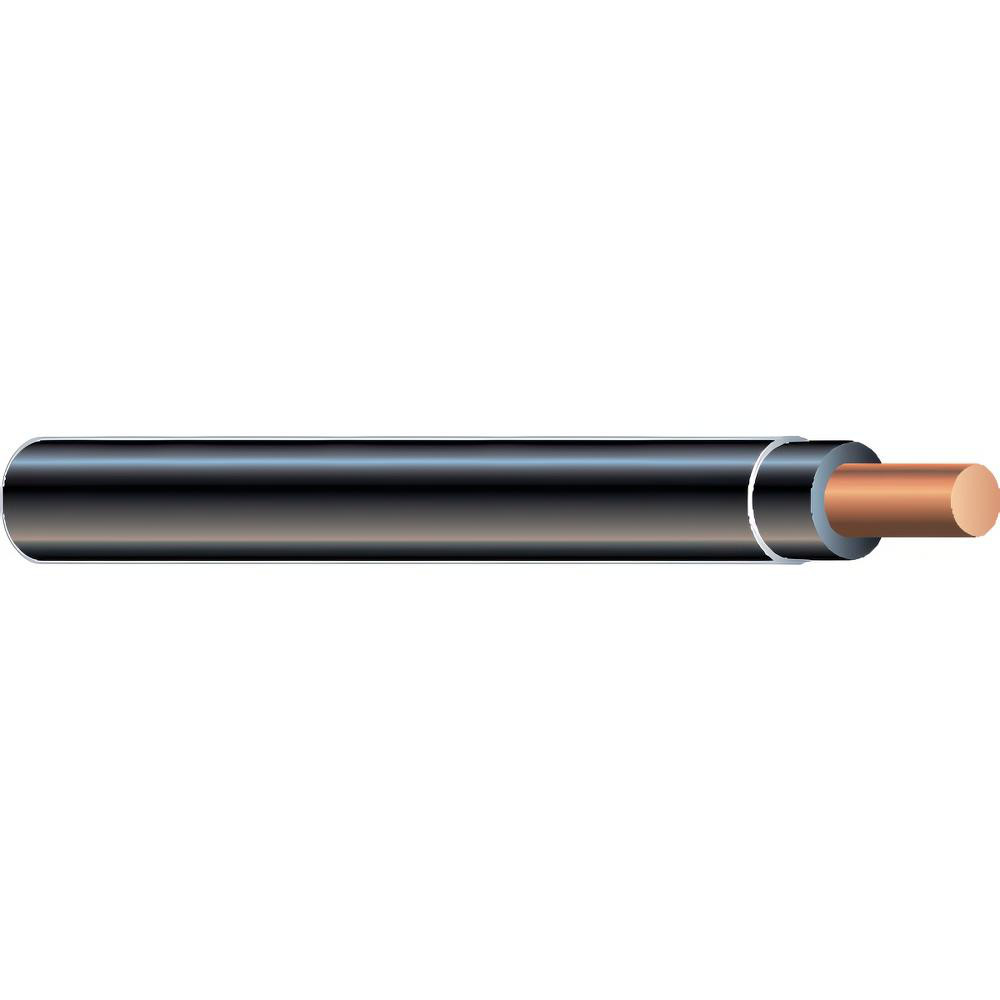 Southwire Building Wire: THHN, 6 AWG, Nylon, Stranded Core, 100' Long - Black, 19 Strand, Thermoplastic Insulation | Part #20493346