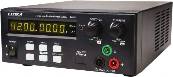 Extech DCP42 160 Watt, 10 Amp, 120 VAC Input, 42 VDC Output, Benchtop Power Supply 