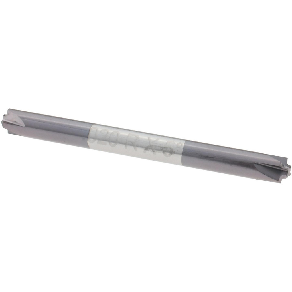 Harvey Tool Corner Rounding End Mill: 0.50 mm Radius, 1/8" Dia, 4 Flutes, Solid Carbide - 1/8" Shank Dia, AlTiN Coated, Double End | Part #67620-C3