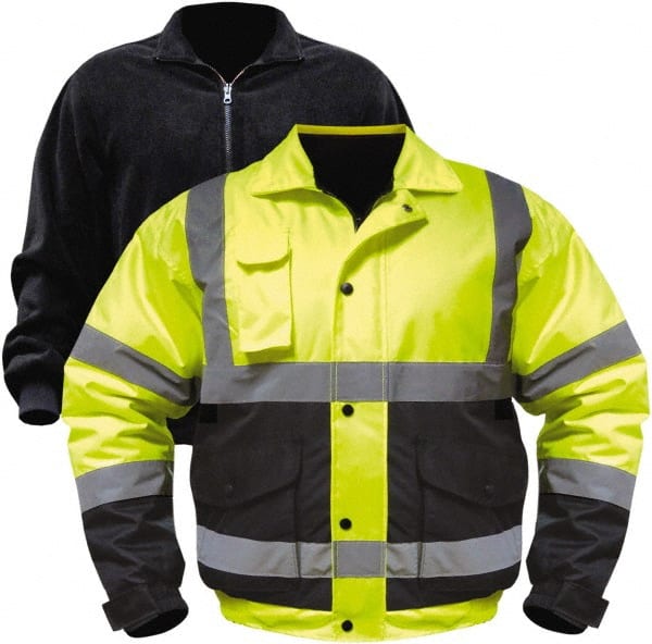 Utility Pro Wear UHV563-YB-M Heated Jacket: Size Medium, Black & Yellow, Polyester 