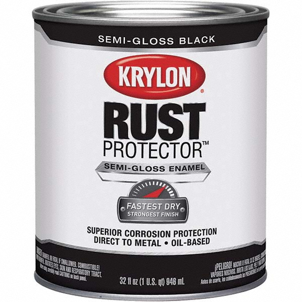 Krylon 32 oz Black Semi Gloss Finish BrushOn Enamel Paint 54291513