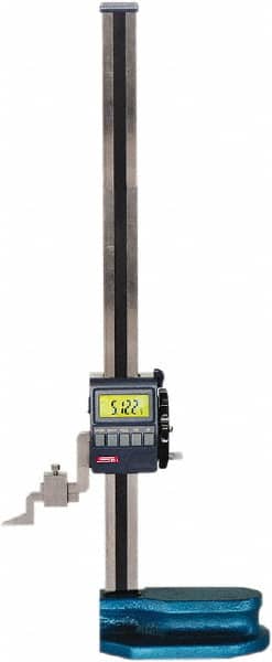 Electronic Height Gage: 600 mm Max, 0.0005" Resolution, 0.002000" Accuracy