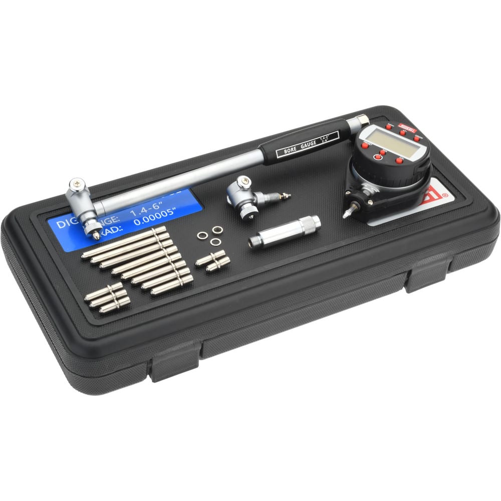 SPI 12-192-1 Electronic Bore Gage: 1.4 to 6" Measuring Range, 0.000500" Accuracy, 0.00005" Resolution 