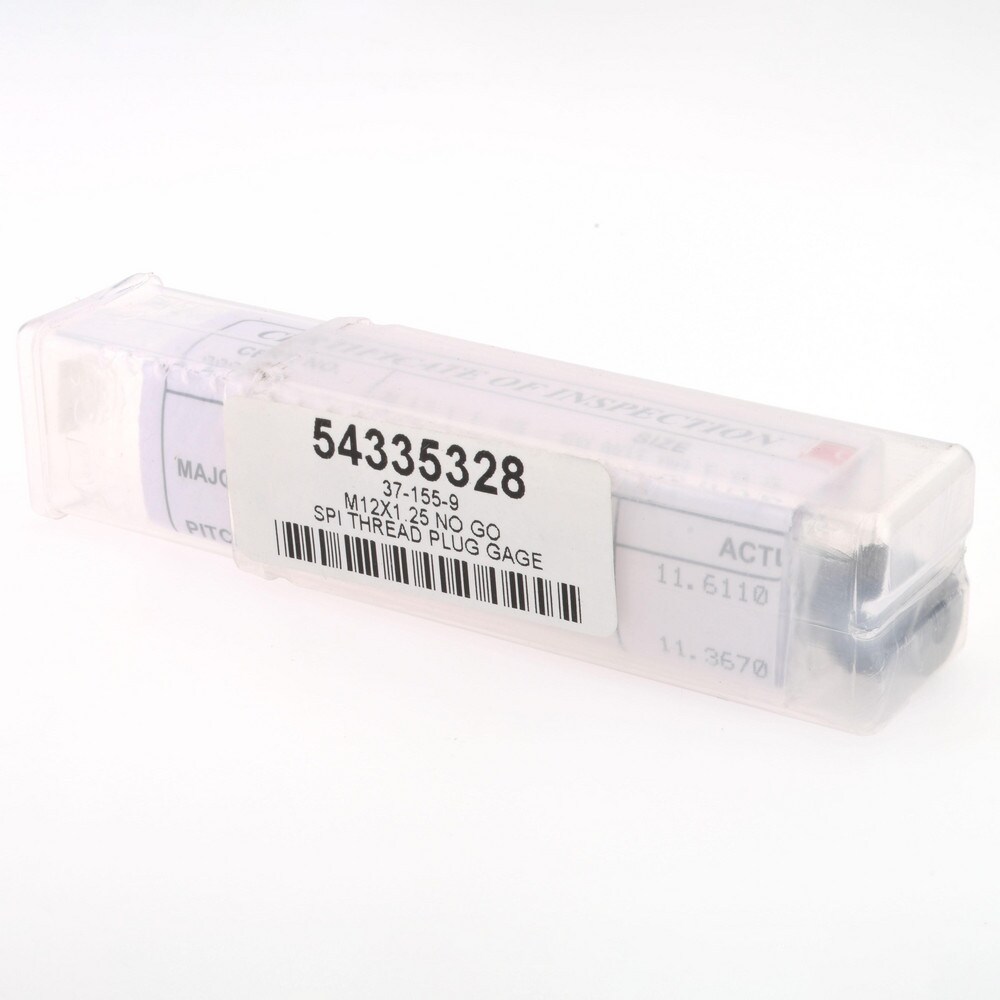 SPI - Plug Thread Gage: M12x1.25 Thread, 6H Class, Single End, No Go ...