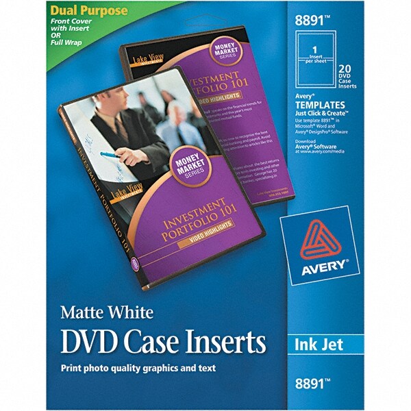 White DVD Case Inserts