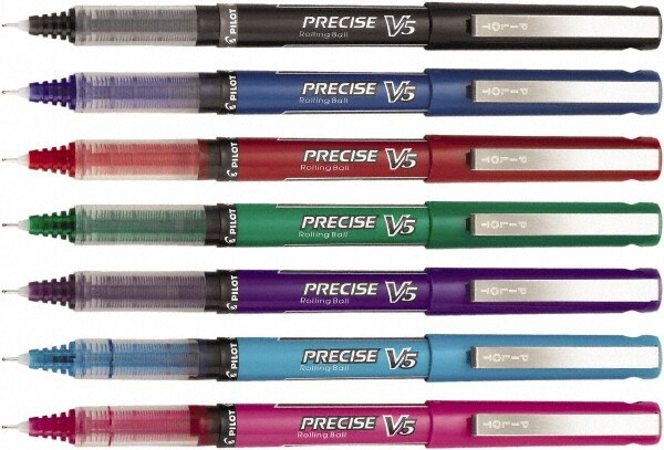 Roller Ball Pen: Precision Tip, Assorted Ink