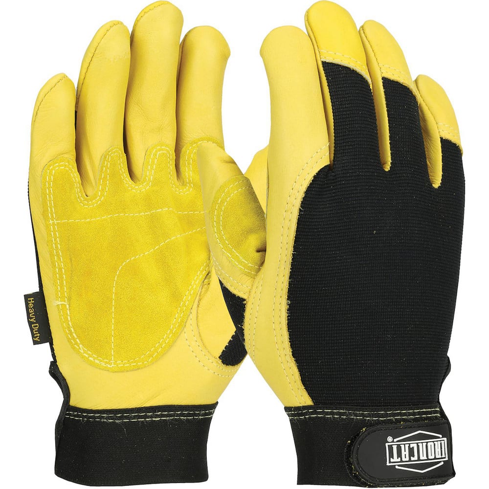 Welding Gloves: Size Small, Uncoated, Cowhide Leather, Heavy Construction, Landscaping Application