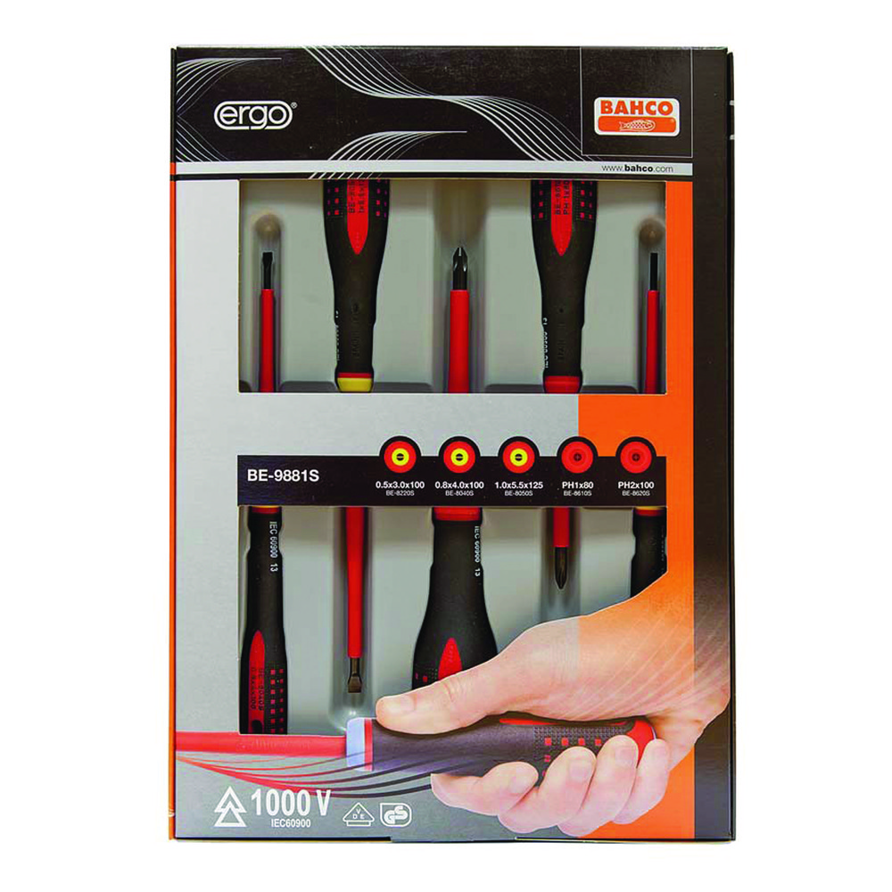 5PC 1000V BAHCO ERGO SCRDRVR SET