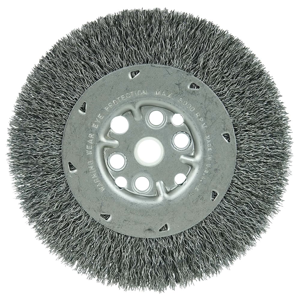 Weiler 1505 Wheel Brushes; Outside Diameter (Inch): 6 ; Arbor Hole Style: Round ; Filament Wire Diameter Range: 0.0100-0.0199 