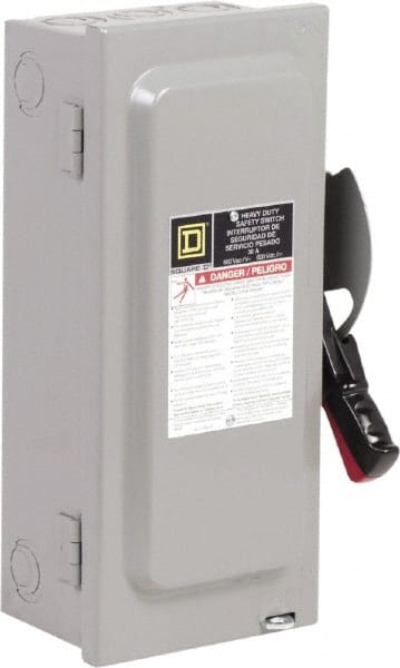 Square D HU361N Safety Switch: NEMA 1, 30 Amp, 600VAC 