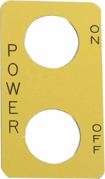 Square D - Legend Plate - POWER:On-Off | MSC Industrial Supply Co.