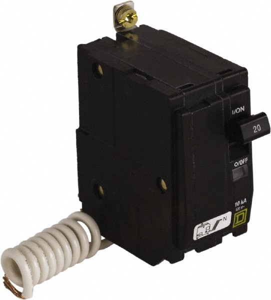 Square D QOB220SWN 20 Amp, 120 VAC, 2 Pole, Bolt On Miniature Circuit Breaker Image