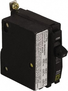 Square D QOB1151021 15 Amp, 240 VAC, 1 Pole, Bolt On Miniature Circuit Breaker Image