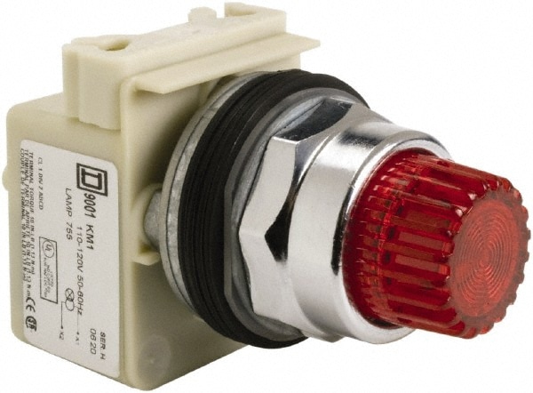 Schneider Electric 9001K2L1R Push-Button Switch: 1.18" Mounting Hole Dia, Momentary (MO) Image