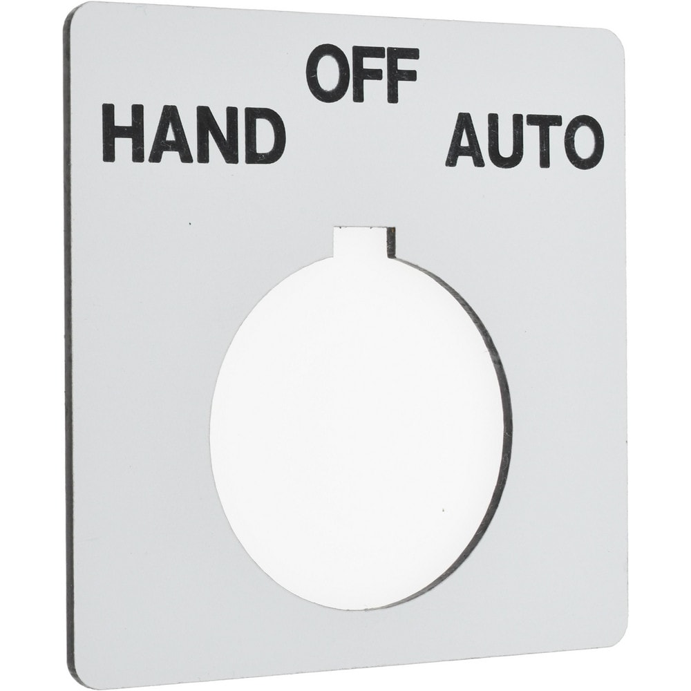 Square, Aluminum Legend Plate - Hand-Off-Auto