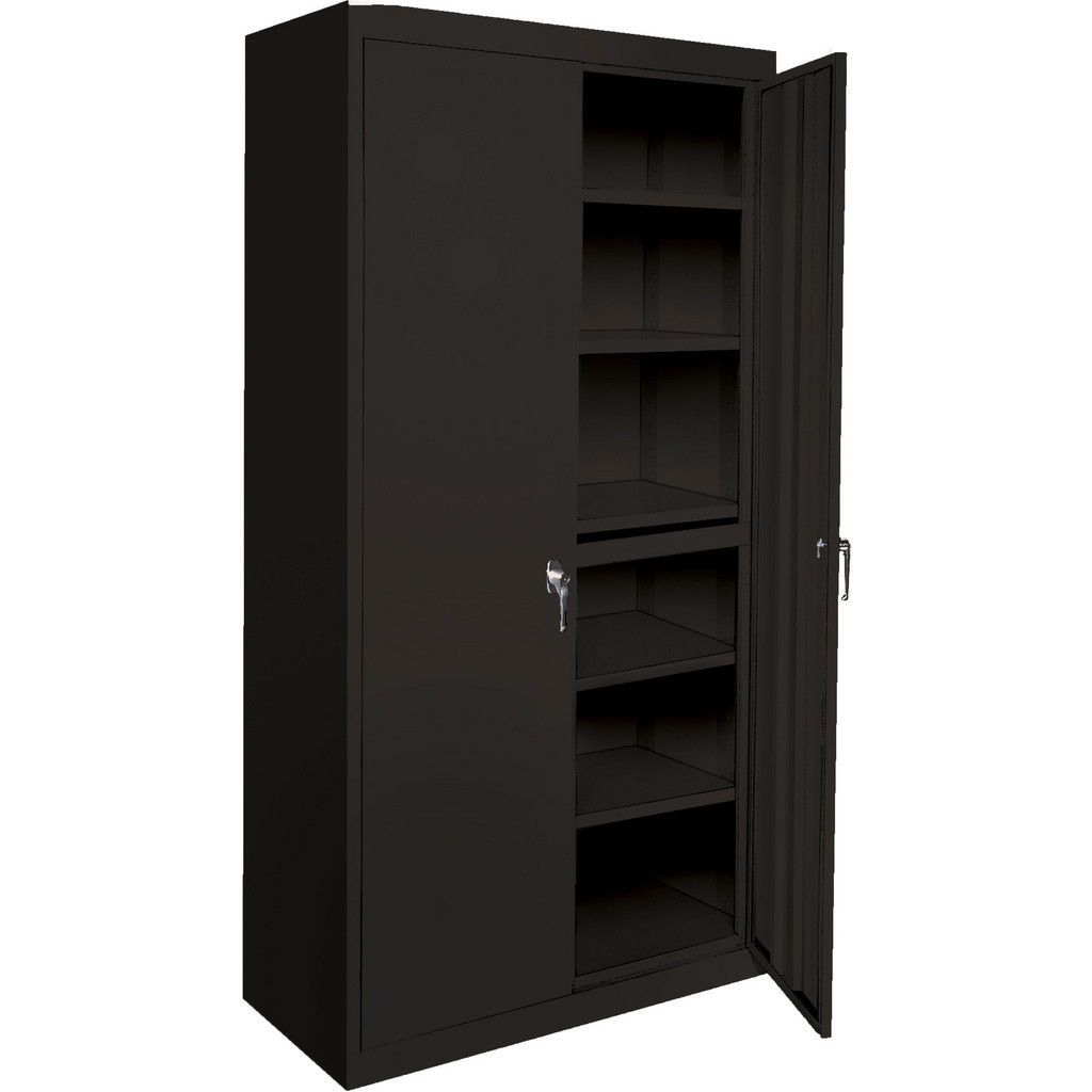 Steel Cabinets USA Steel Lockable Storage Cabinet Cabinet: 30" Wide, 18" Deep, 72" High - 160 lb Load Capacity, 5 Shelf, 0.000 Drawer, Cam Lock