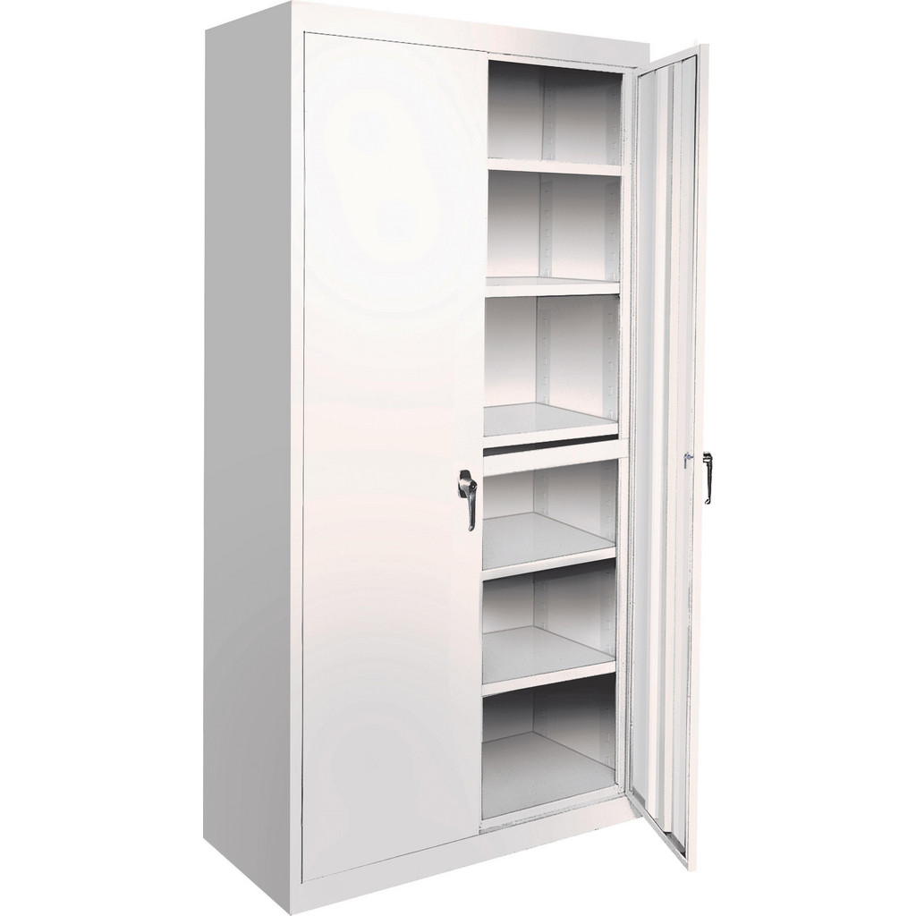 Steel Cabinets USA Steel Lockable Storage Cabinet Cabinet: 30" Wide, 18" Deep, 72" High - 160 lb Load Capacity, 5 Shelf, 0.000 Drawer, Cam Lock