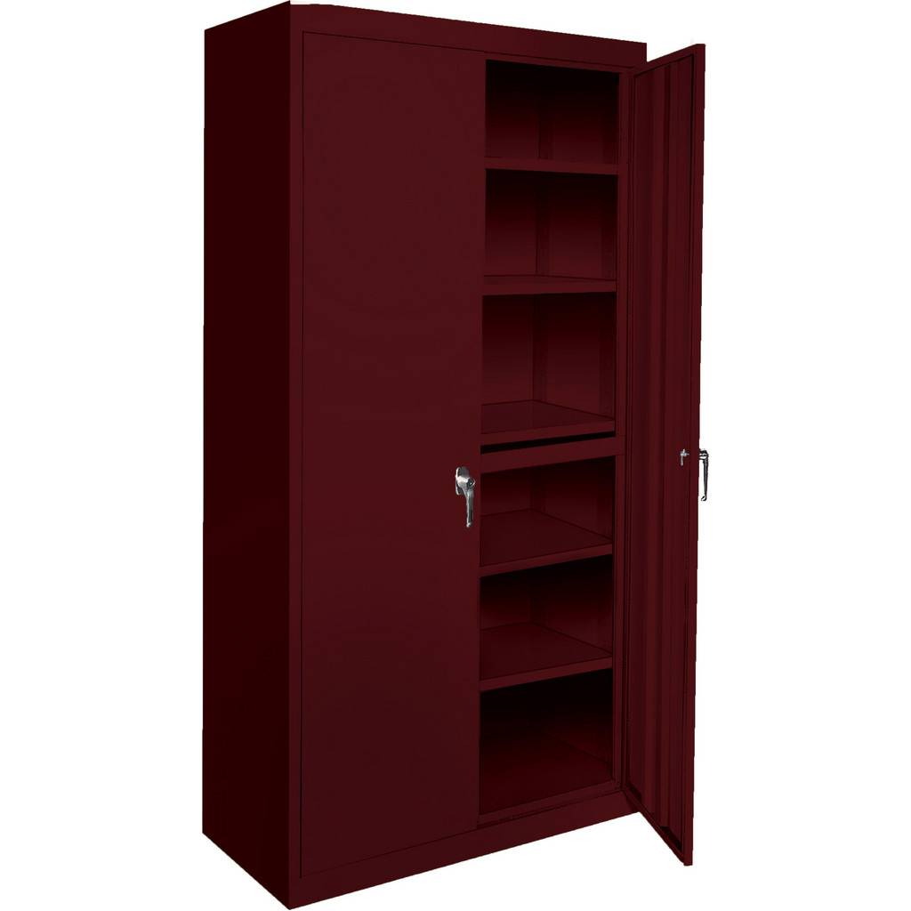 Steel Cabinets USA Steel Lockable Storage Cabinet Cabinet: 30" Wide, 18" Deep, 72" High - 160 lb Load Capacity, 5 Shelf, 0.000 Drawer, Cam Lock