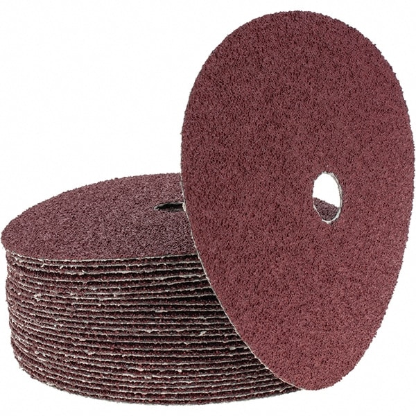Fiber Disc: 7" Disc Dia, 0.88" Hole, 24 Grit, Aluminum Oxide