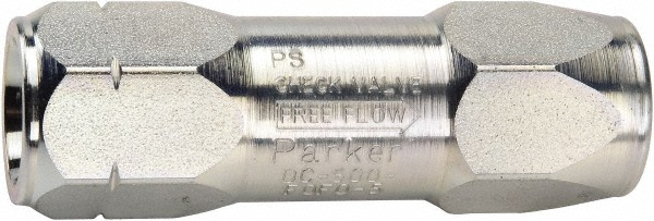 Hydraulic Control Check Valve: 3/4-16 Inlet, 40 GPM, 3,000 Max psi - 3-1/2" OAL, 1.06" OAW, 1.06" OAH, Steel