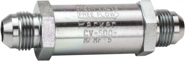 Parker CV-370-MFMF-5 Hydraulic Control Check Valve: 9/16-18 Inlet, 9/16-18 Outlet, 13 GPM, 3,000 Max psi Image