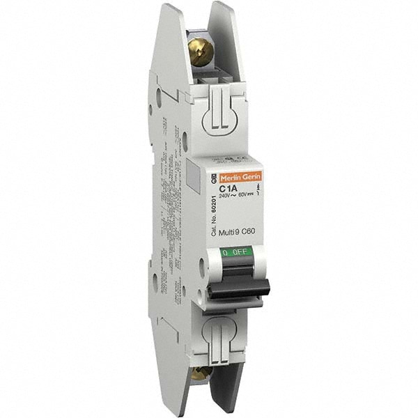 1 Amp, 120/240 VAC, 1 Pole, DIN Rail Mounted Miniature Circuit Breaker