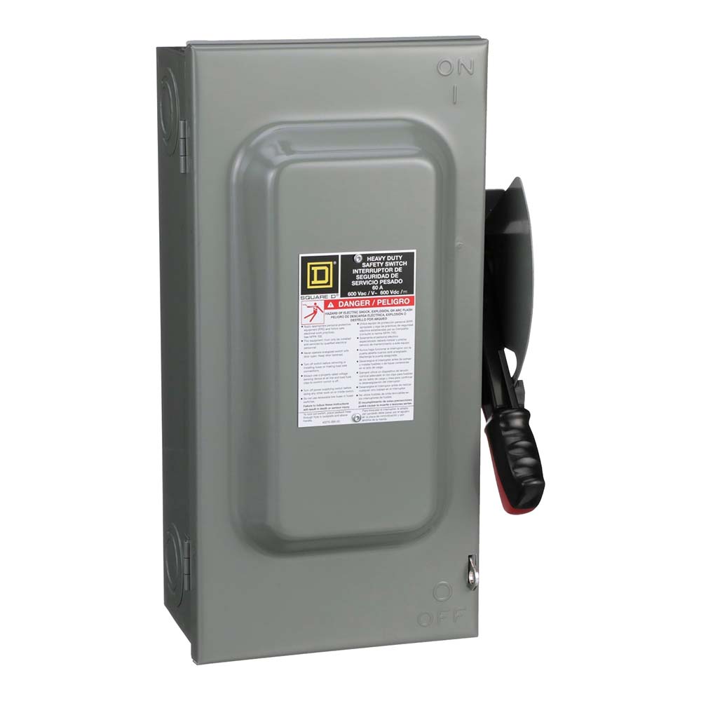 Square D Safety Switch NEMA 1, 60 Amp, 600V MSC Industrial Supply Co.