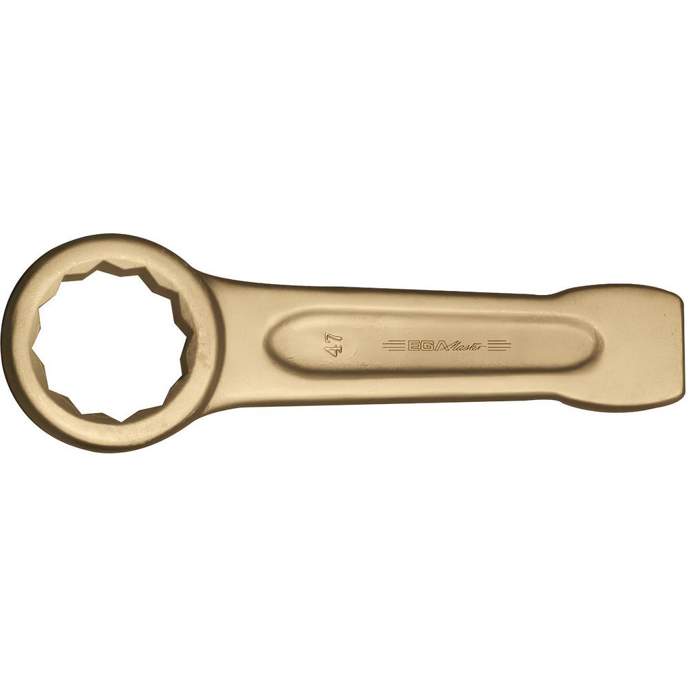 Slogging Wrench: 3-1/16", 12 Point, Single End, Non-Sparking - 0 deg Head Angle, Aluminum Bronze, Plain Finish, Tether Capable
