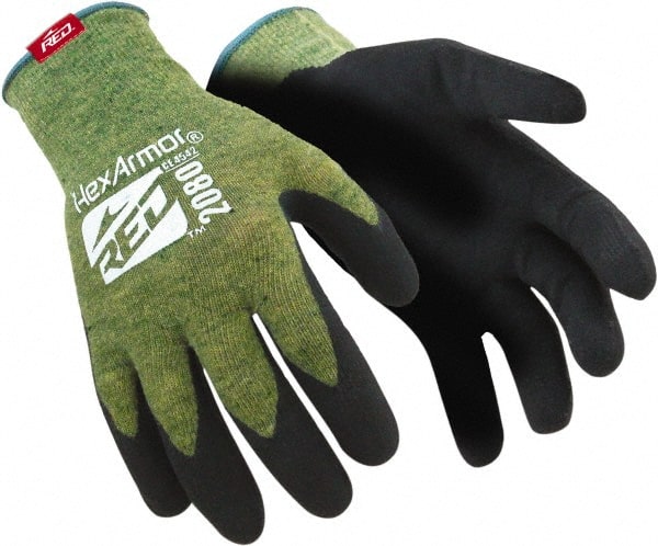 HexArmor. 2080-S (7) Cut & Puncture-Resistant Gloves: Size S, ANSI Cut A6, ANSI Puncture 3, Abrasion Level 6, Nitrile, Kevlar 