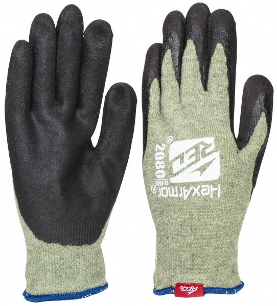 HexArmor. 2080-M (8) Cut & Puncture-Resistant Gloves: Size M, ANSI Cut A6, ANSI Puncture 3, Abrasion Level 6, Nitrile, Kevlar 